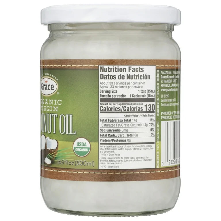 GRACE ORGANIC COCONUT OIL 16.9oz