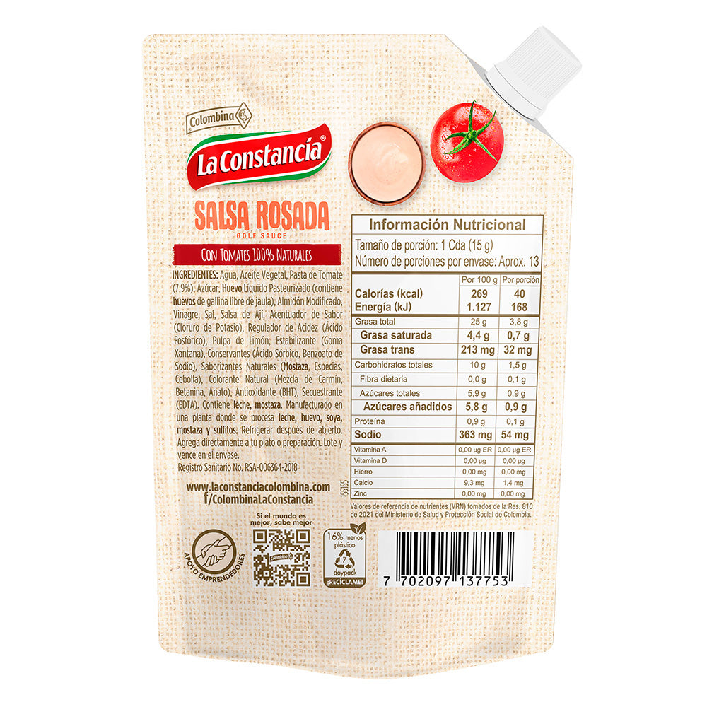 La Constancia Salsa Rosada 200 gr