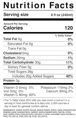 Grace Tropical Mango Carrot 16oz