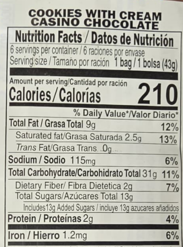 Casino Chocolate Cookies 258gr