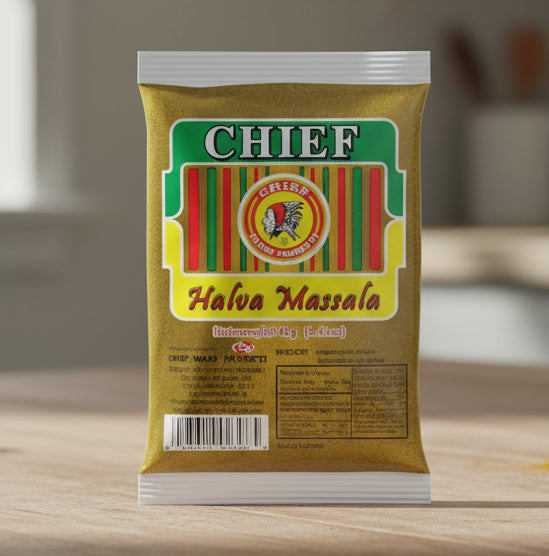 Chief Halwa Masala packet on a white background