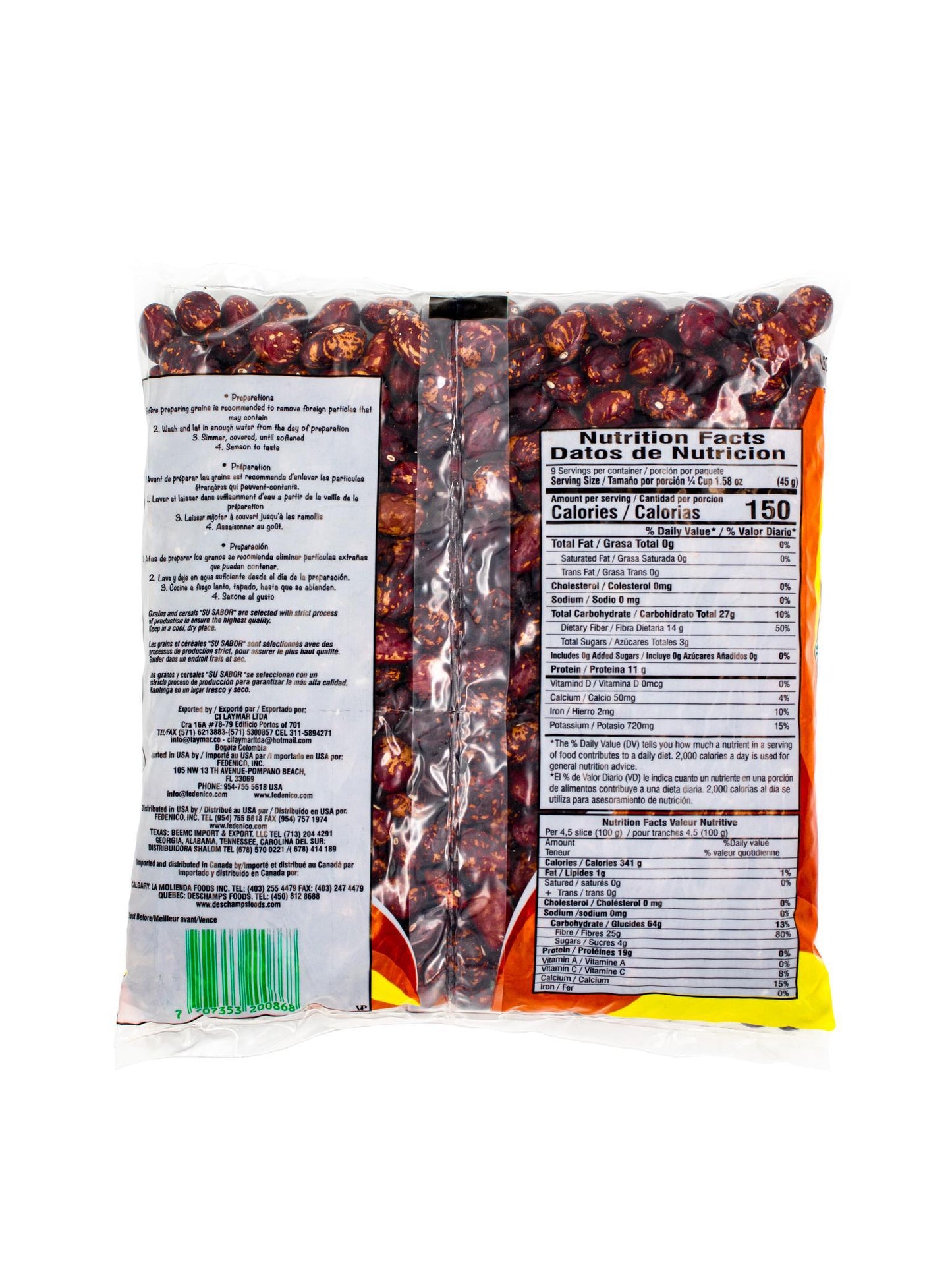 Su Sabor Frijol Cargamanto Rojo 16 oz