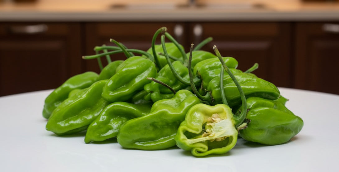 FRESH GREEN HOT PEPPER HABANERO 8 LB