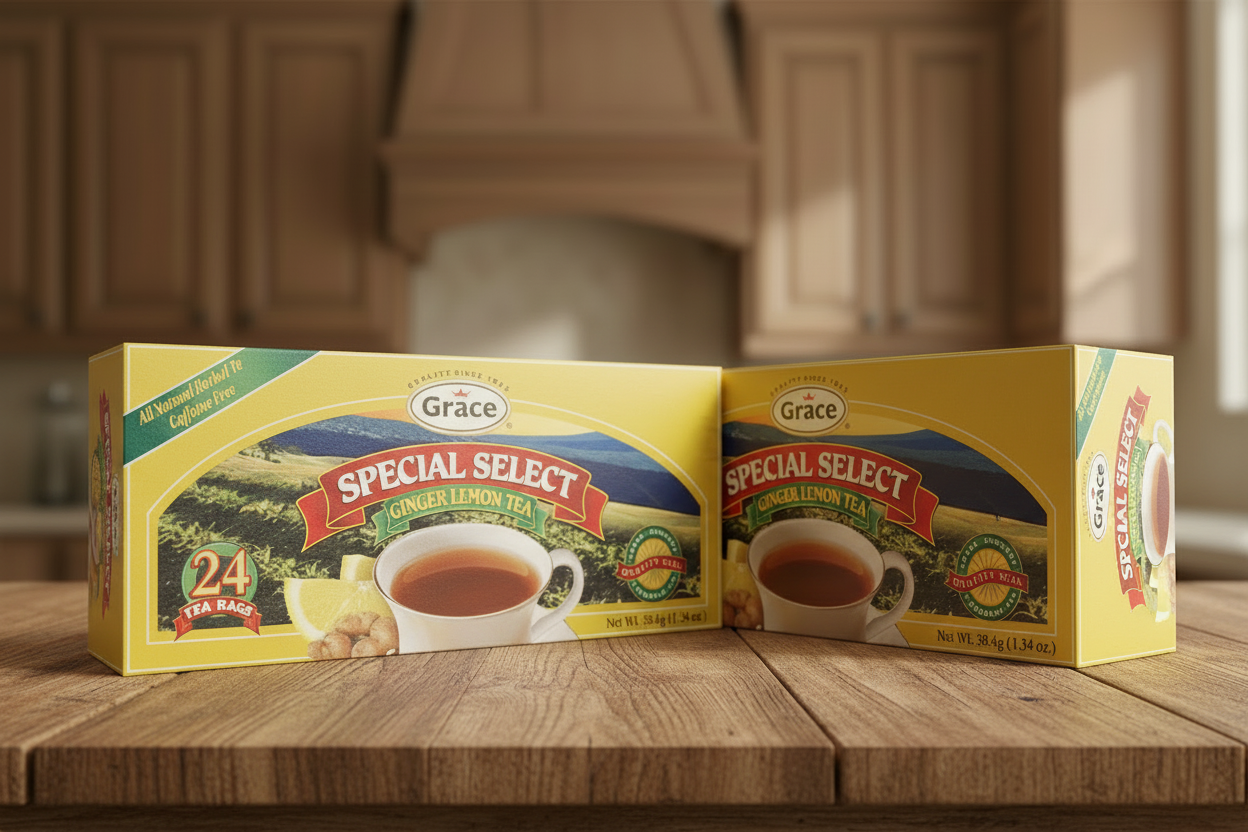 Grace Herbal Tea, Ginger Lemon, Bags 1.1 oz