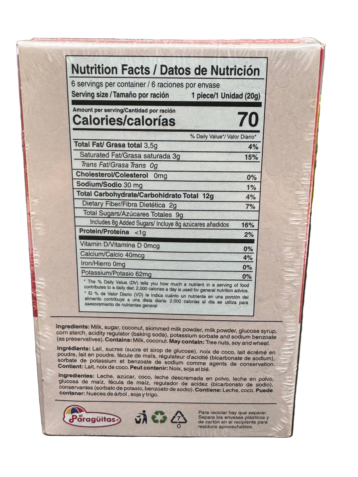Paraguitas Cocadas 6ct