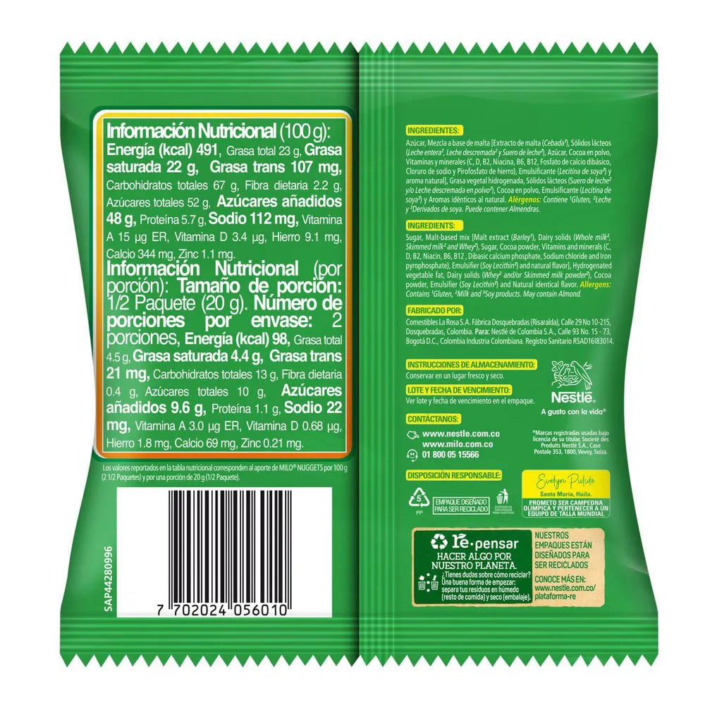 Milo Nuggets Nestle 1.41oz