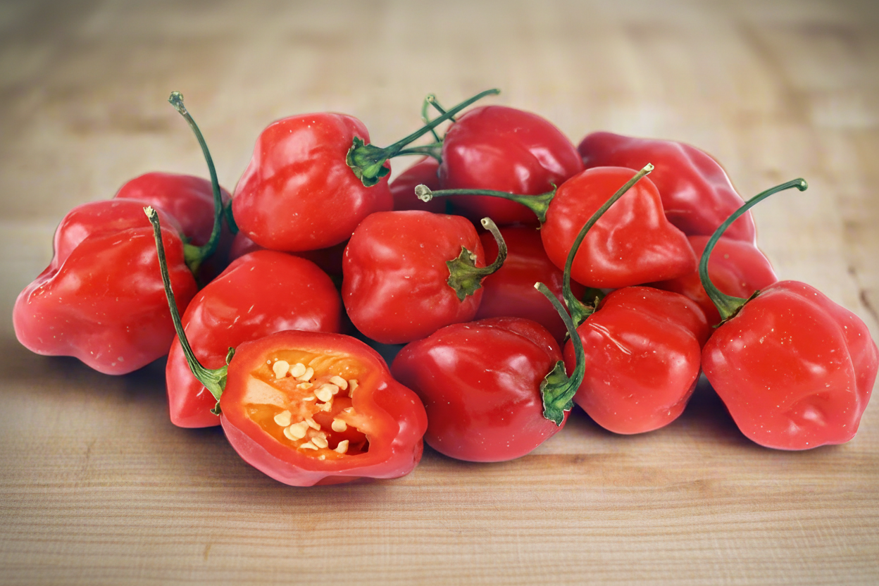 FRESH RED HOT PEPPER HABANERO 8 LB