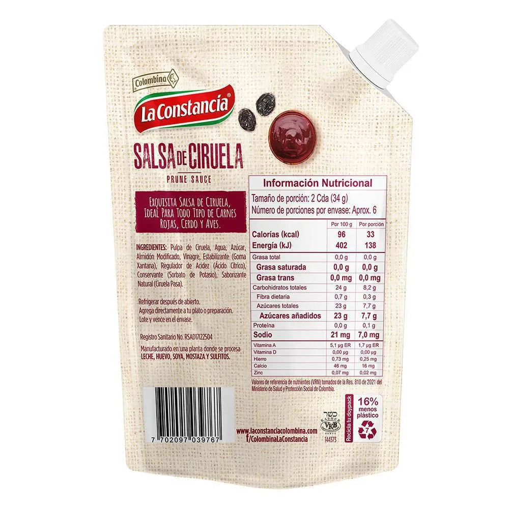 La Constancia salsa de ciruela 200 gr-prune sauce