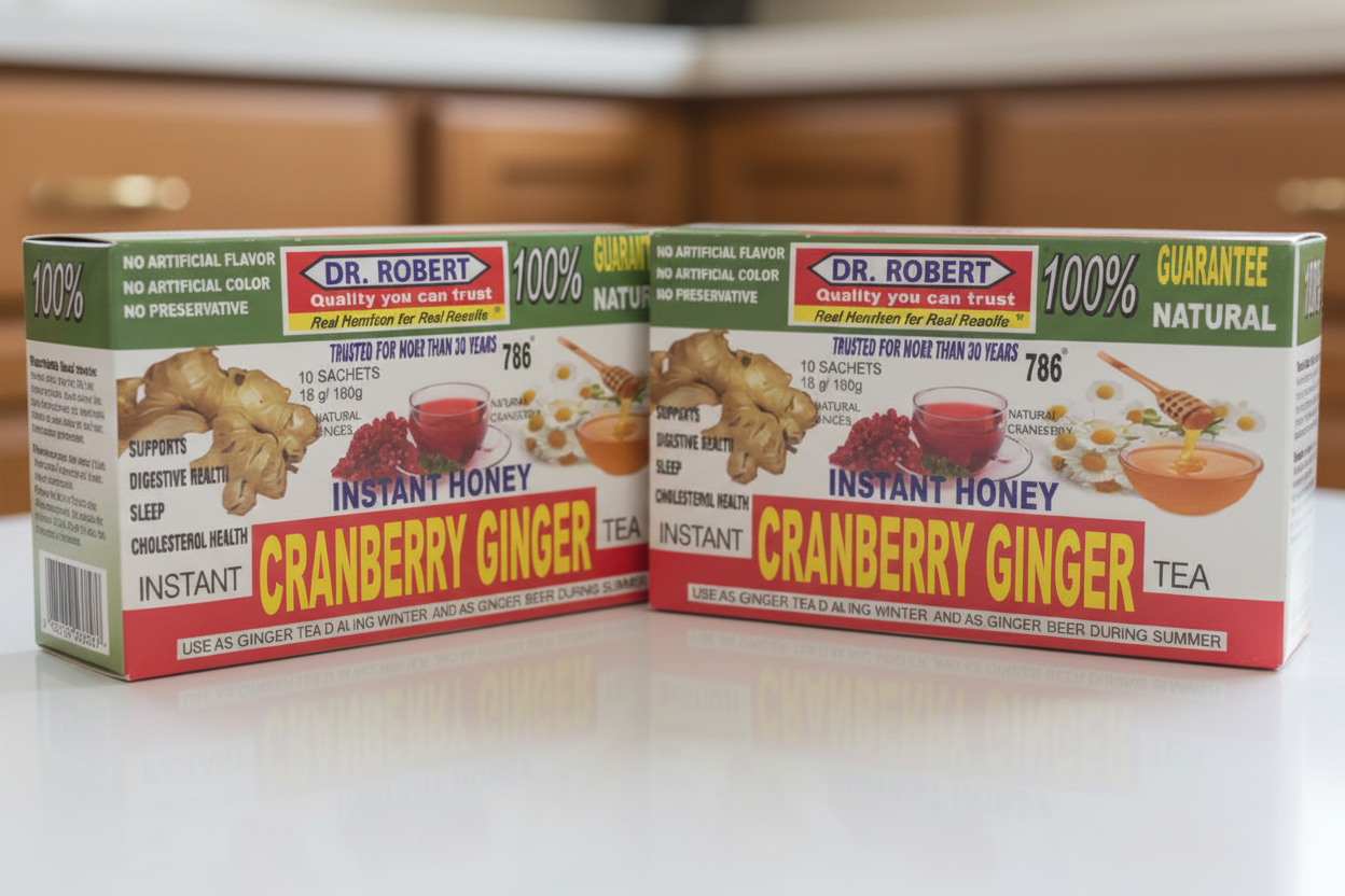 Dr Robert Cranberry Ginger Tea Bags 1.06oz 20ct