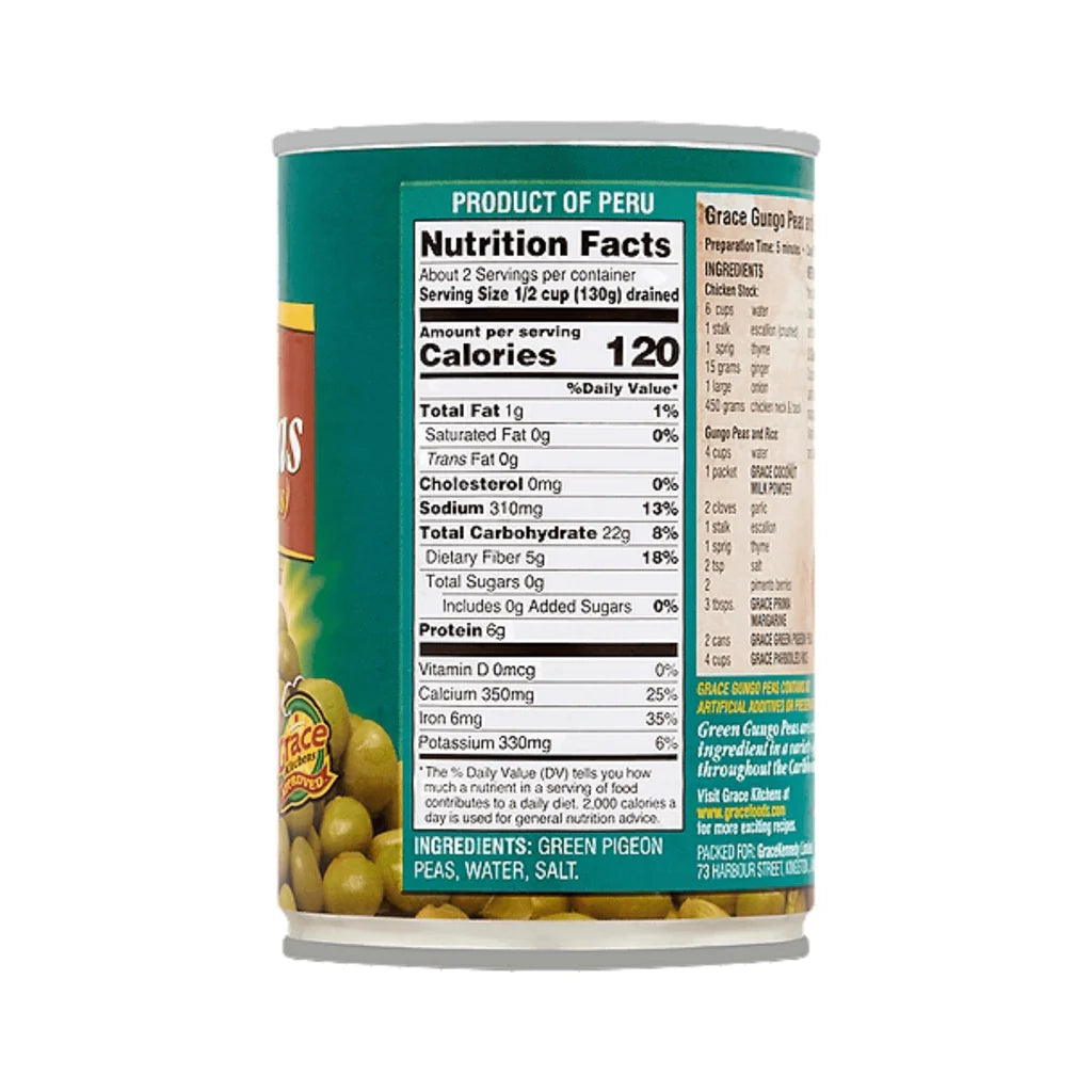 Grace Green Pigeon Peas 15 oz