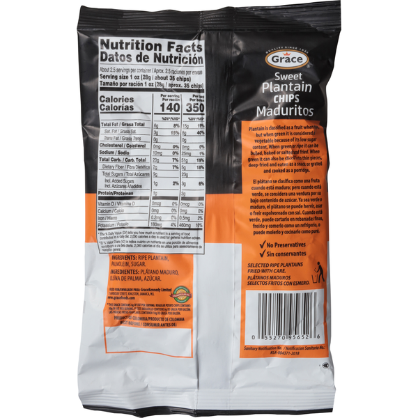 Grace Sweet Plantain Chips 2.65 oz