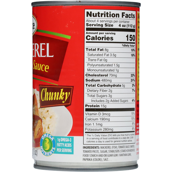 Grace Chunky Mackerel in Tomato Sauce 15 oz