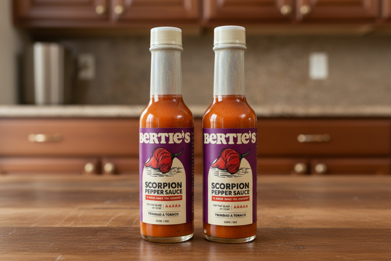 Berties scorpion pepper sauce 5 OZ