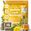Mullein Leaf Tea Bags, 100% Natural & Pure from Mullein Leaves. Loose Leaf Mullein Herbal Tea. Made with Natural Material Tea Bags. No Sugar, No Caffeine, No Gluten, Vegan.