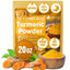 Turmeric Powder, 100% Natural & Pure, Ground, Seasoning Root Powder, No Additives, No Gluten, Vegan