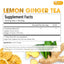 Premium Lemon, Ginger Herbal Blend Tea Bag | Improve Digestion, Support Brain, Weight, Skin and Sleep, Eco-Conscious Tea Bags