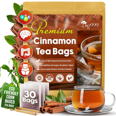 Pure Cinnamon Tea, 100% Natural & Pure Cinnamon. Cinnamon Herbal Tea. Cinnamon Stick Herbal Spice Tea. No Sugar, No Caffeine, No Gluten, Vegan.