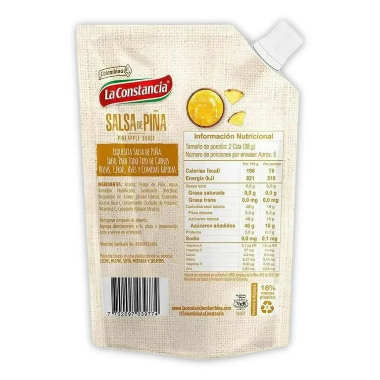 La Constancia Salsa De Piña 200gr-Pineapple sauce