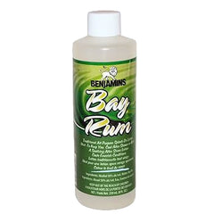 Benjamin's Bay Rum bottle on a white background