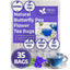 Premium Butterfly Pea Flowers, Tea Bags, 100% Natural and Pure from Butterfly Pea Flowers, Hand-made, Made With Natural Materials-Corn Fiber Tea Bag, Sugar/Caffeine/Gluten Free