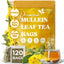Mullein Leaf Tea Bags, 100% Natural & Pure from Mullein Leaves. Loose Leaf Mullein Herbal Tea. Made with Natural Material Tea Bags. No Sugar, No Caffeine, No Gluten, Vegan.