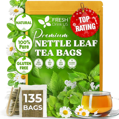 Premium Nettle Leaf Tea Bags, 100% Natural & Pure, Stinging Nettle Leaf Tea, Nettle Leaf Tea, Burn Nettle, Stinging Nettle, Nettle Tea, Stinger Tea, No Sugar/Caffeine & Gluten, Vegan