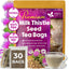 Premium Milk Thistle Tea Bags, 100% Natural & Pure from Milk Thistle Seeds. Milk Thistle Seed Herbal Tea. Milk Thistle Seed Tea. Made with Natural Material Tea Bags. No Sugar, No Caffeine, No Gluten, Vegan.