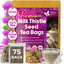 Premium Milk Thistle Tea Bags, 100% Natural & Pure from Milk Thistle Seeds. Milk Thistle Seed Herbal Tea. Milk Thistle Seed Tea. Made with Natural Material Tea Bags. No Sugar, No Caffeine, No Gluten, Vegan.