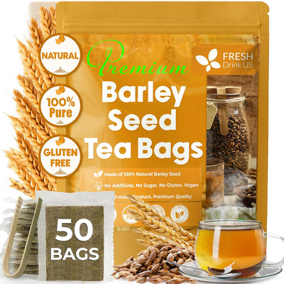Premium Barley Tea Bags, 100% Natural & Pure from Barley. Loose Barey Herbal Tea. No Sugar, No Caffeine, No Gluten, Vegan.