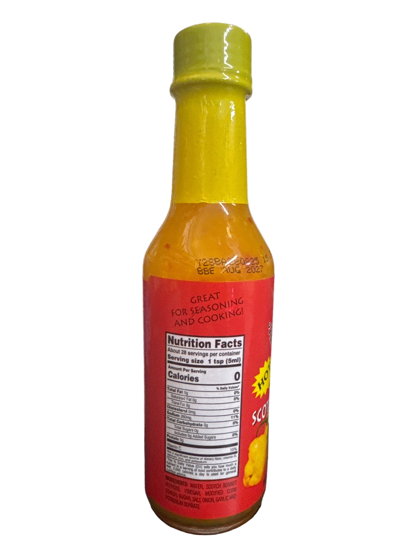 JCS CRUSHED SCOTCH BONNET SAUCE 5 OZ