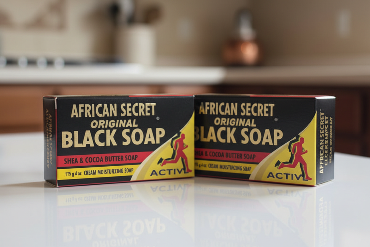 African secret original black soap active 115gr