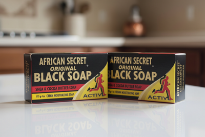 African secret original black soap active 115gr