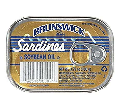 Brunswick sardines in soybean oil 3.75oz/6pk