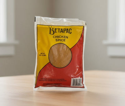 Bag of Betapas Chicken Powder on a white background
