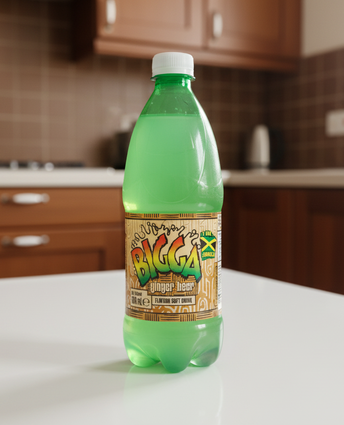 Bigga Ginger Beer Flavored Soft Drink 20 oz