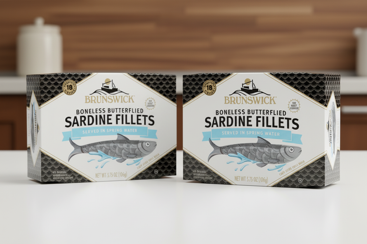 Brunswick Boneless Butterflied Sardine Fillets 3.75gr
