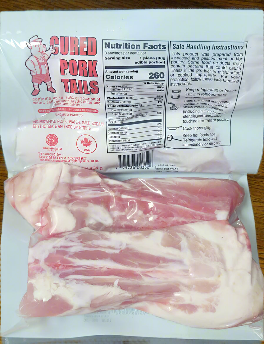 CURED PORK TAILS 1 LB VPK DRUMMOND