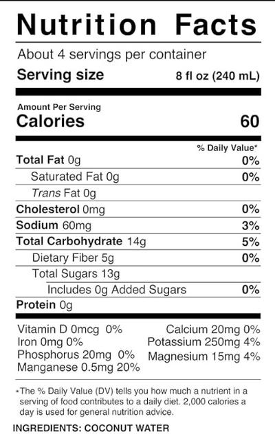 GRACE 100% COCONUT WATER 1 LT