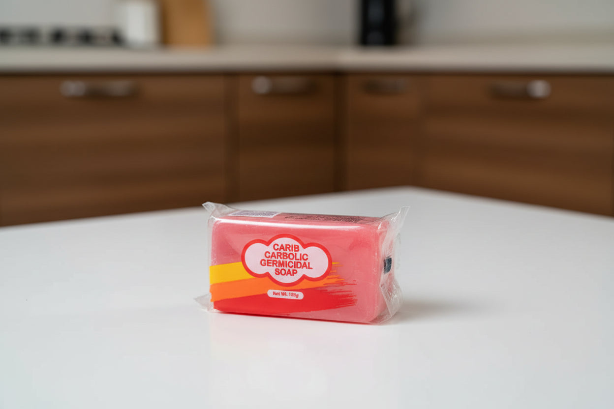 Carib Carbolic Germicidal Soap packaging on a white background
