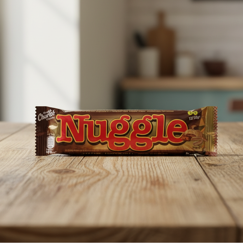Nugget chocolate bar packaging on a white background
