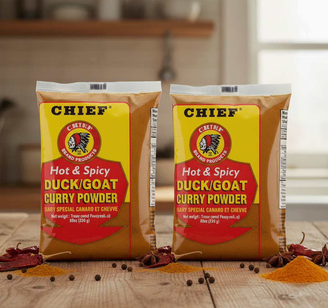 Chief Duck & Goat Curry Powder 8oz- Hot & Spicy