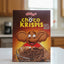 Kellogg's Choco Krispis cereal box with a cartoon character on a green surface