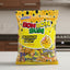 Packaging of Bon Bon Bum Passion Fruit candy with yellow background