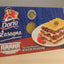 Doria Lasagna box with lasagna image and branding