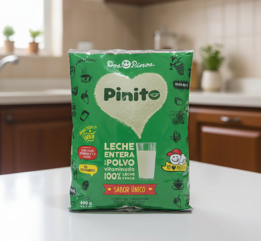 Green package of 'Prinito' with text on a blurred background