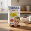 Foska Oats packaging with a vintage-style illustration of a boy on a white background
