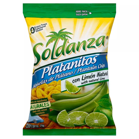 SOLDANZA LIME PLANTAINS  2.5oz/3PK