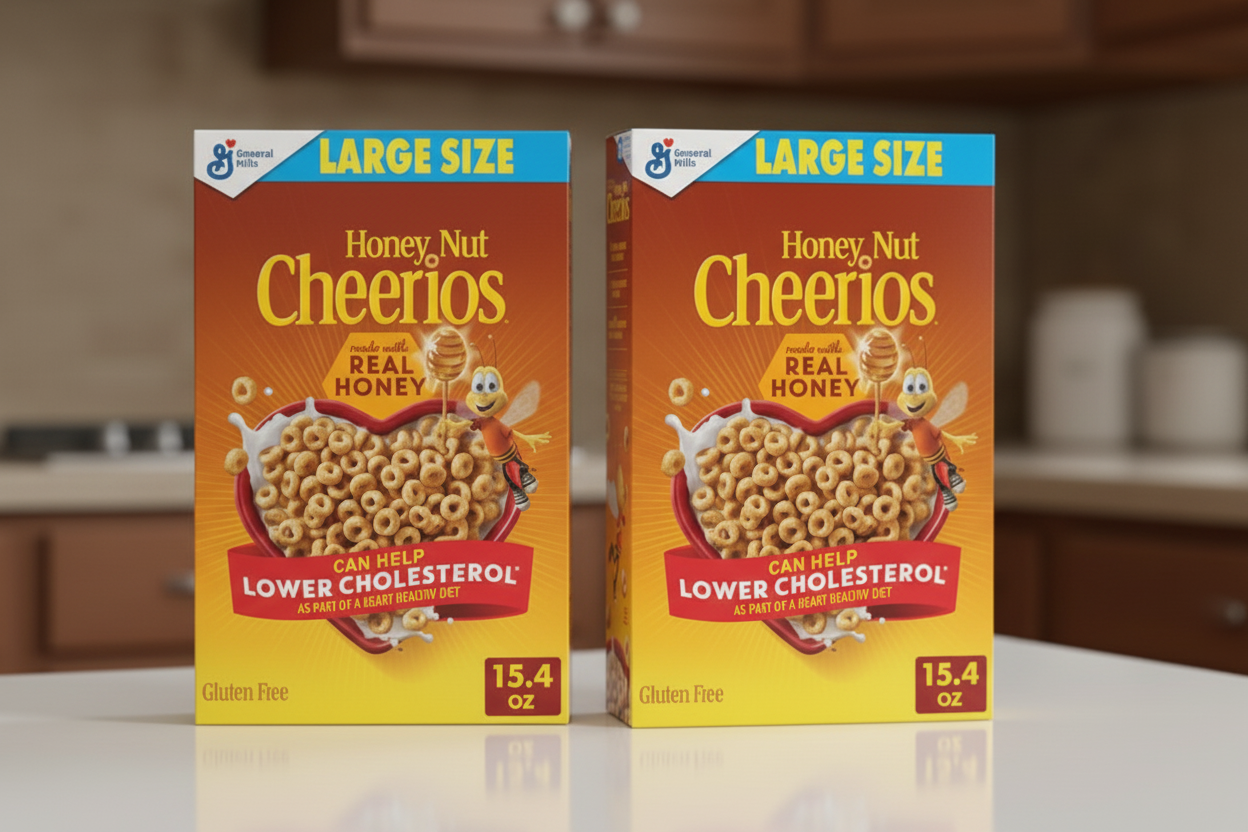General Mills Honey Nut Cheerios Cereal Large Size 24oz