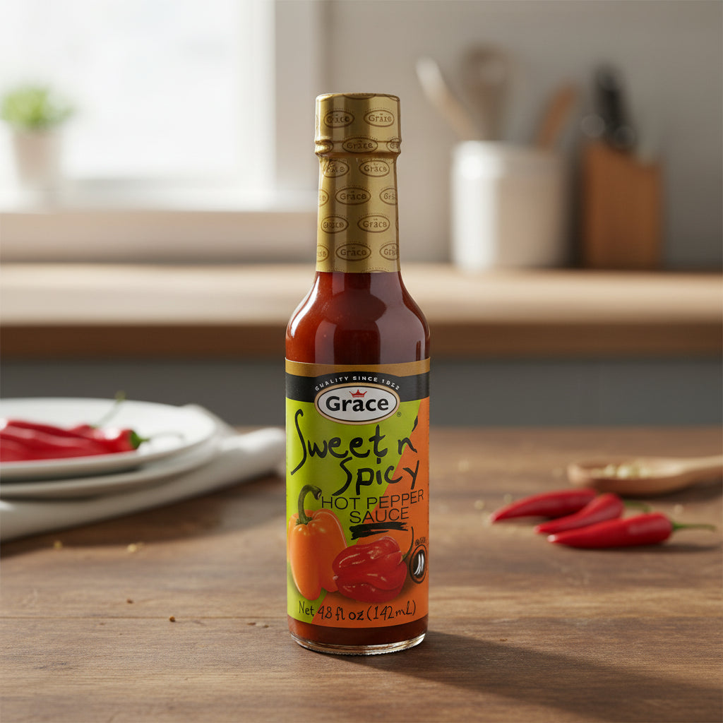 Grace Sweet N Spicy Hot pepper Sauce 4.8oz