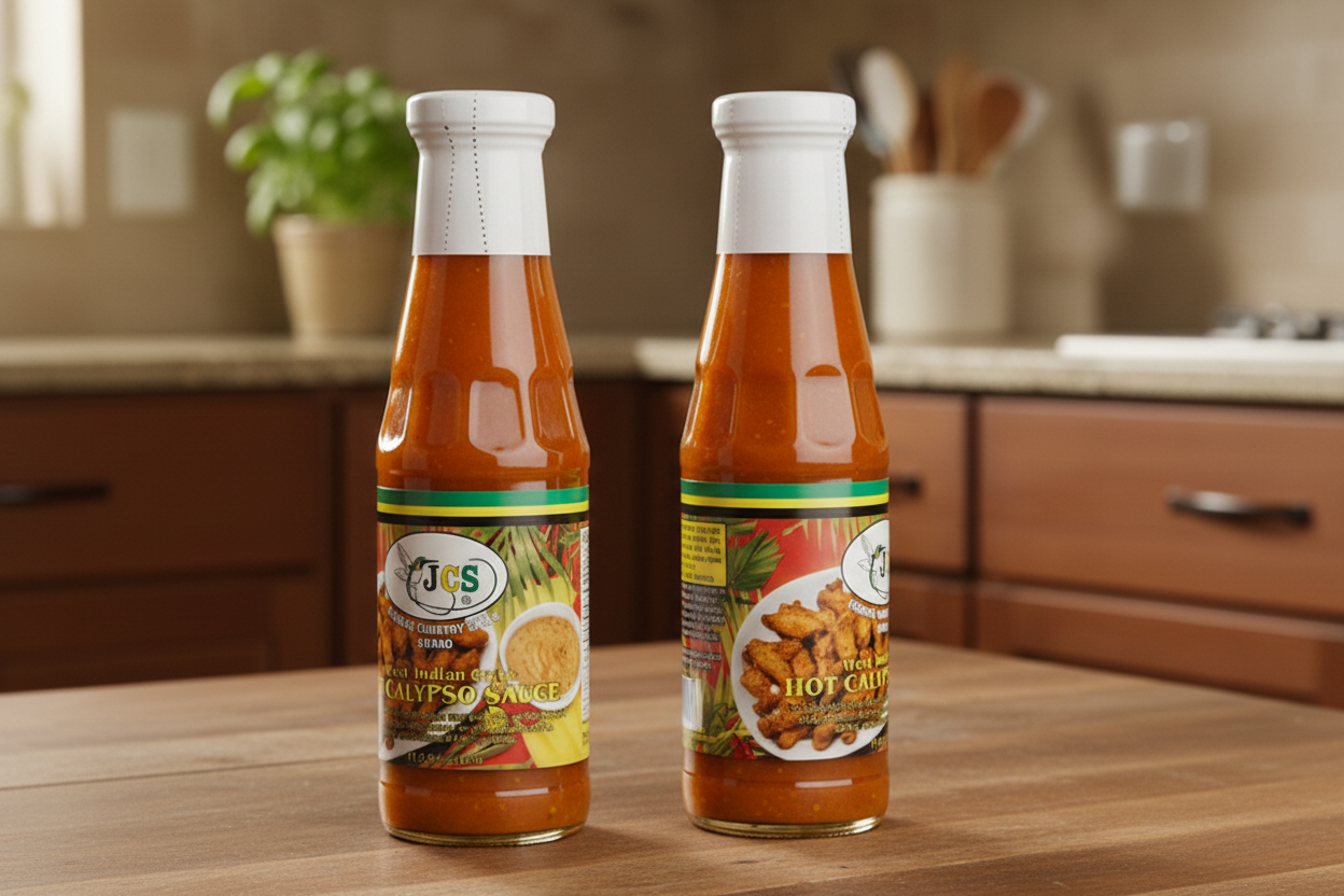 JCS Hot Calypso Sauce, West Indian Style 11.5 oz